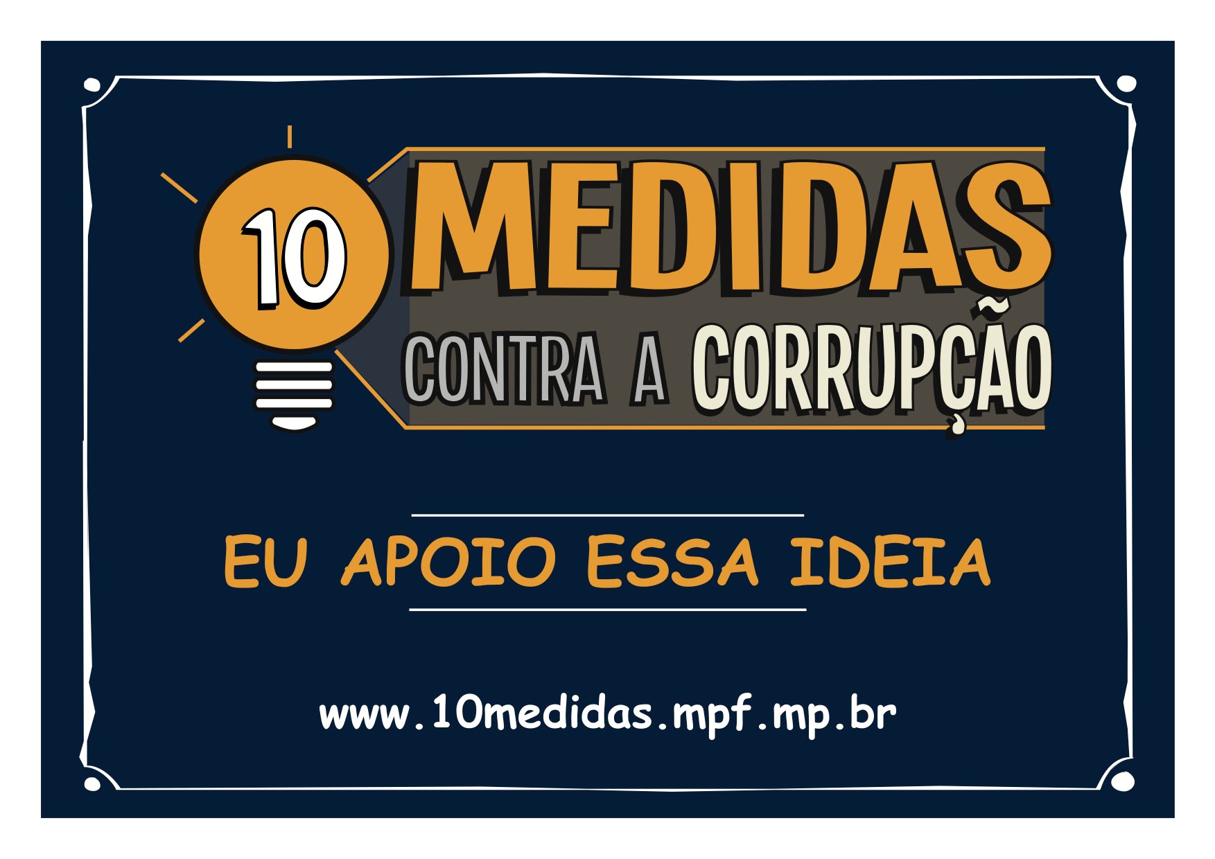Assinaturas da Campanha 10 Medidas contra a Corrup&ccedil;&atilde;o s&atilde;o entregues &agrave; sociedade