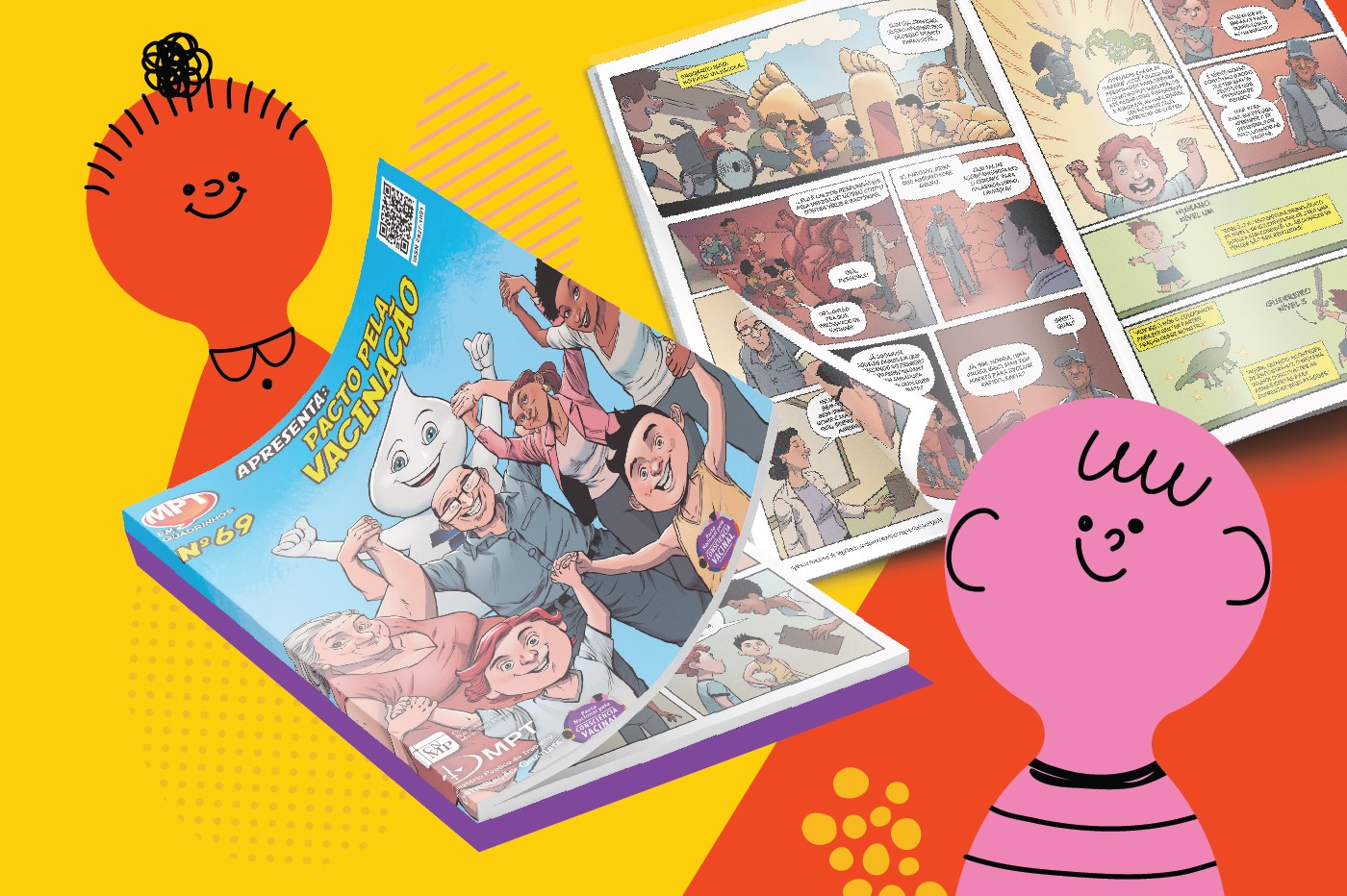 Na próxima terça-feira, 13 de junho, CNMP e MPT lançam revista em quadrinhos que aborda a importância da vacinação 