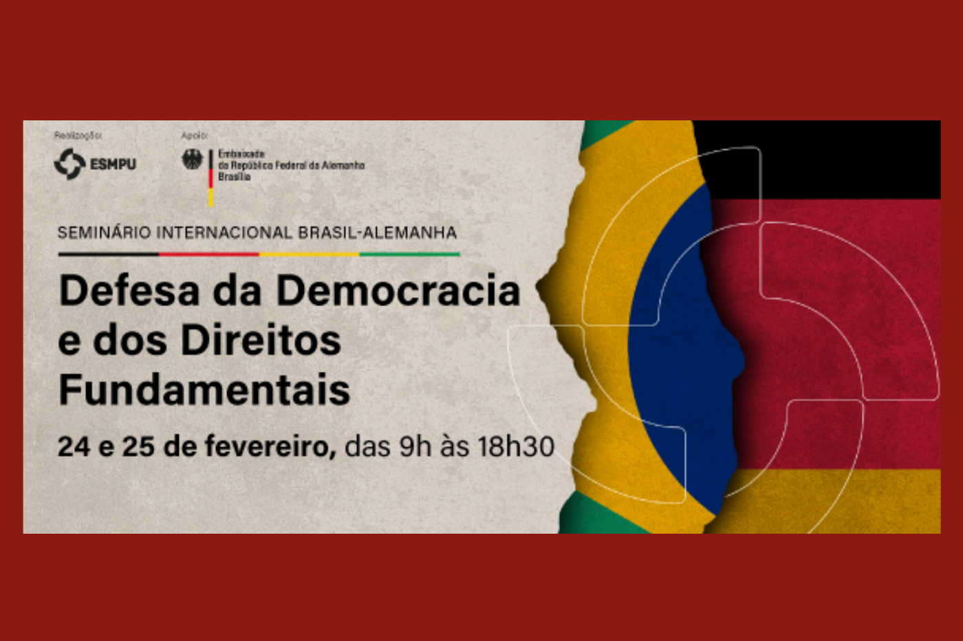 Seminário Internacional Brasil-Alemanha discute defesa da democracia e dos direitos fundamentais 